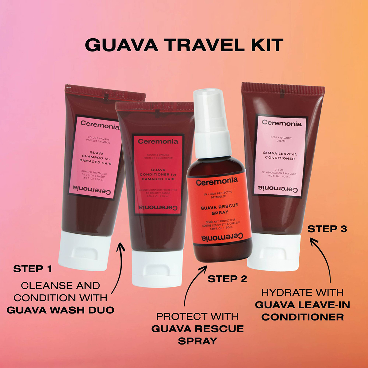 Ceremonia - Guava Travel Kit