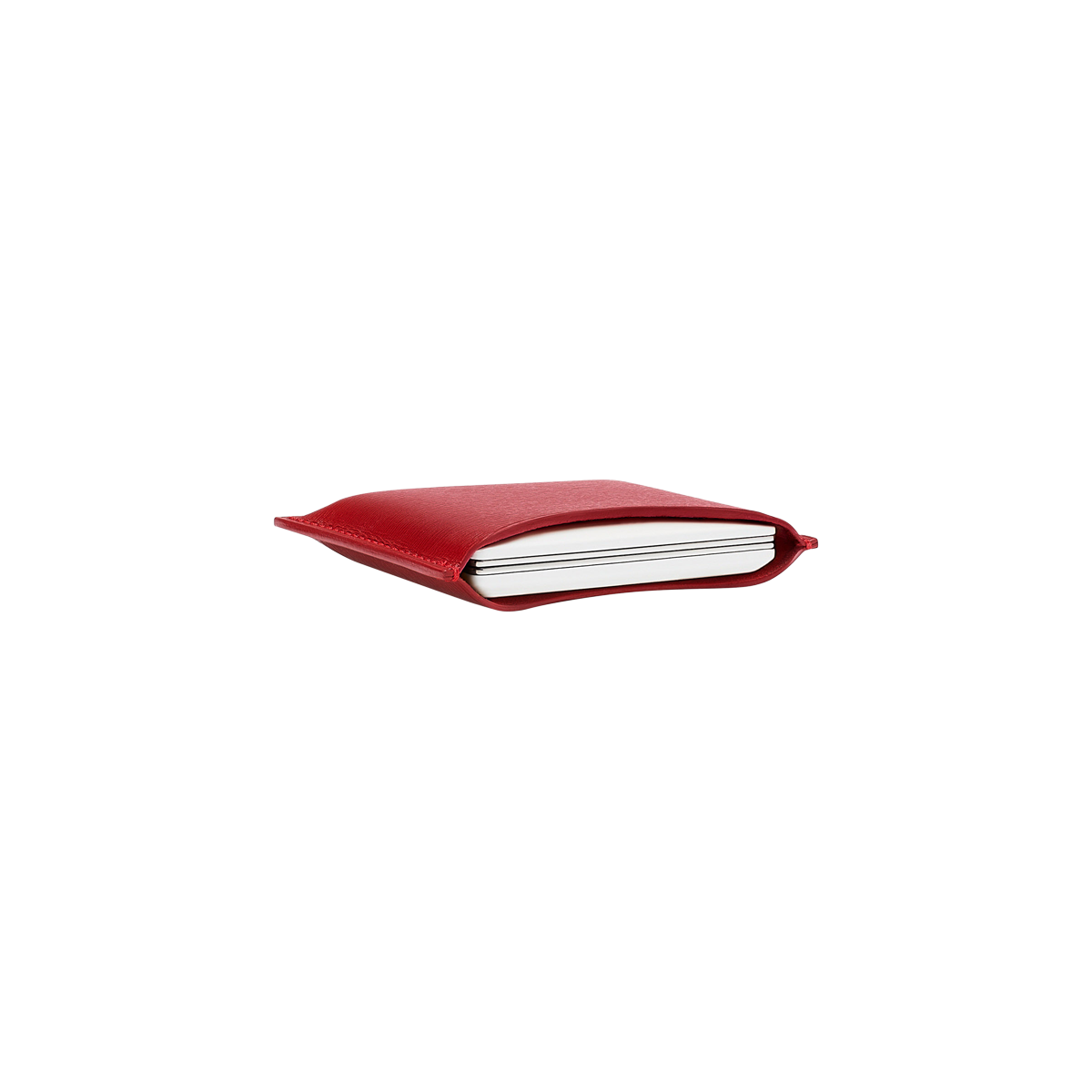 la bouche rouge, Paris - Refillable Red Fine Leather Compact Case