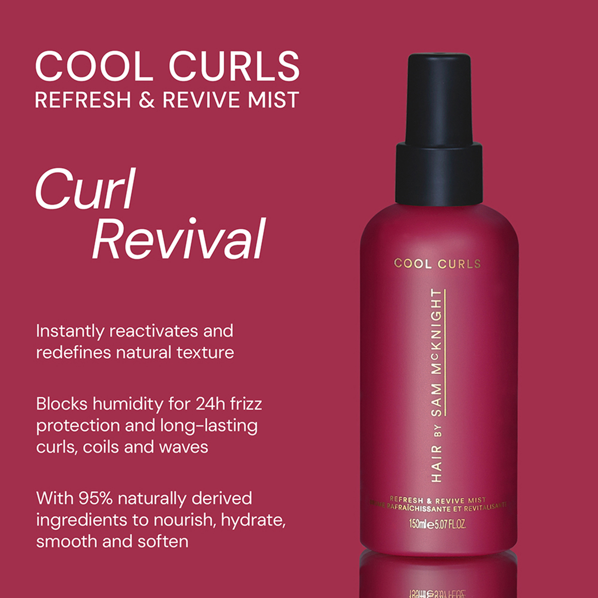 Hair by Sam McKnight - Cool Curls Refresh & Revive Mist