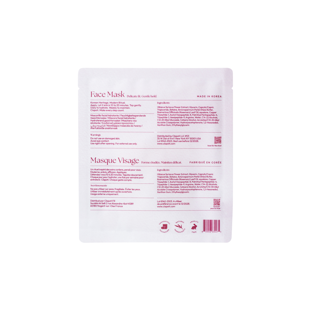 Clapoti - Glow Face Mask