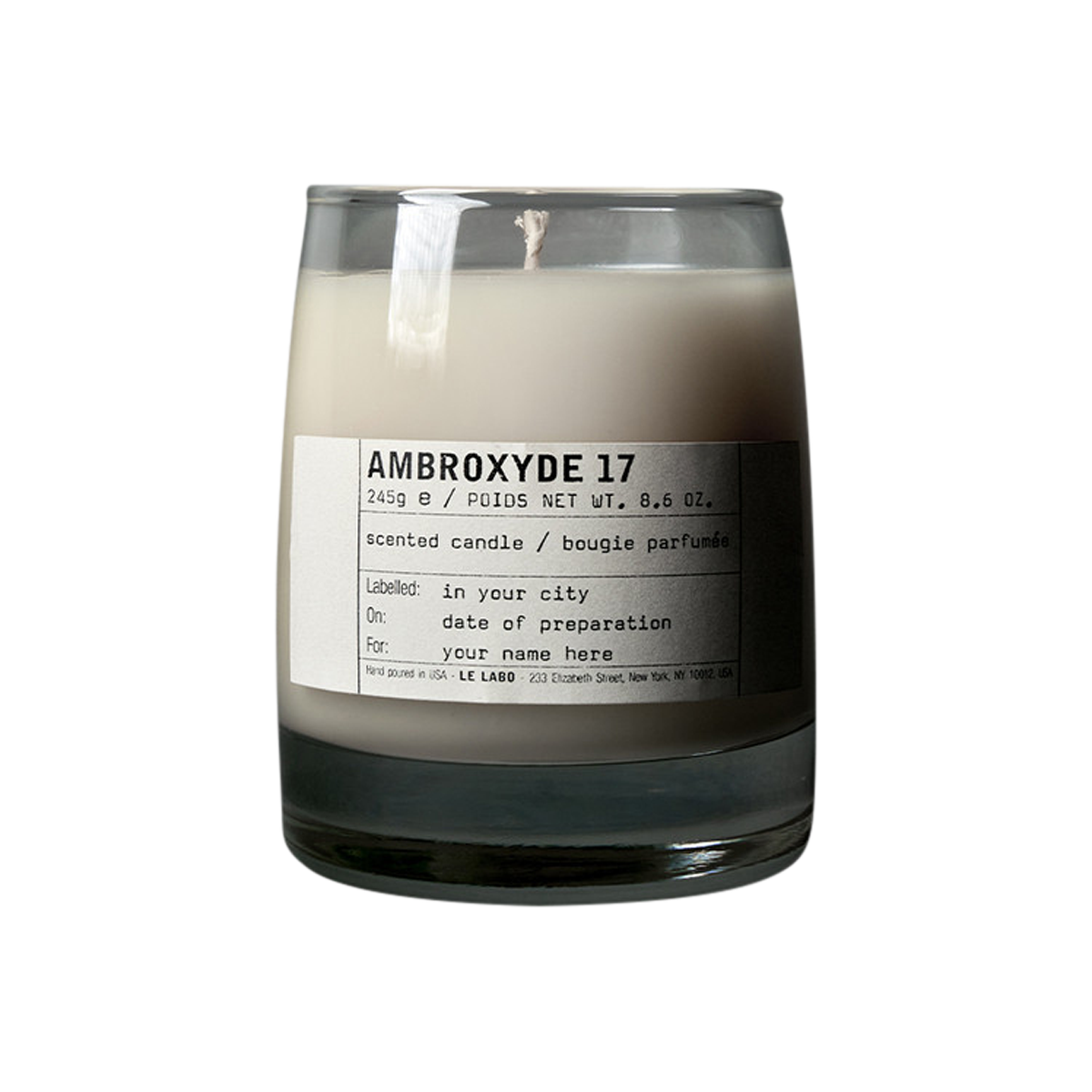 Le Labo fragrances Ambroxyde 17 Classic Candle 245gr - Skins Le Labo fragrances Ambroxyde 17 Classic Candle 245gr - Skins