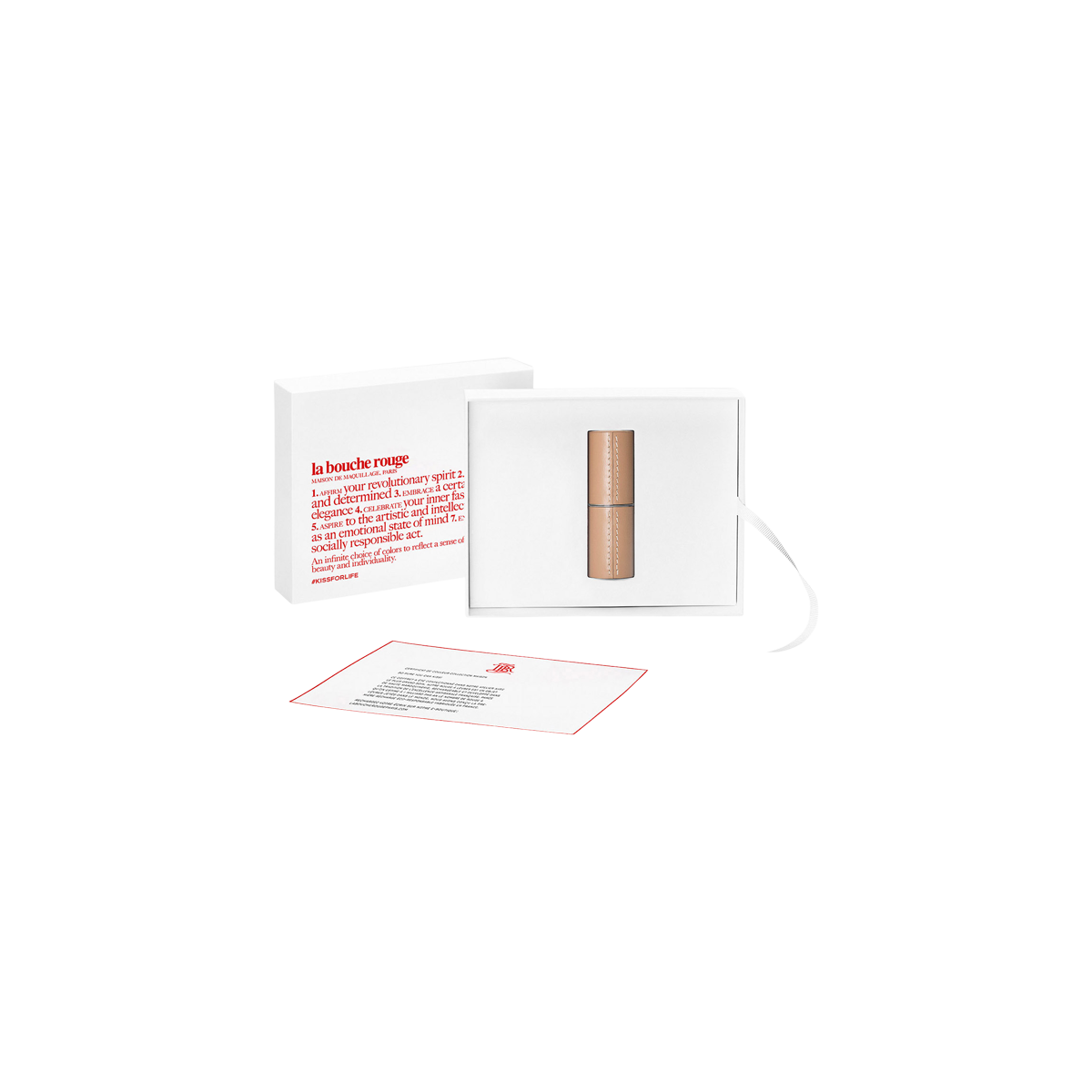 la bouche rouge, Paris - Refillable Camel Leather Lipstick Case