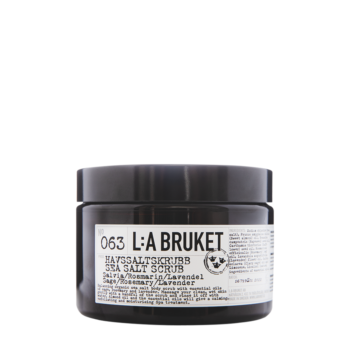 L:a Bruket - 063 Sea Salt Scrub Sage/Rosemary/Lavender