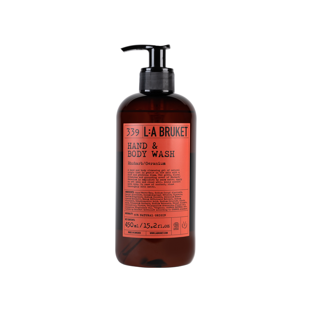 L:a Bruket - Rhubarb / Geranium Hand & Body Wash