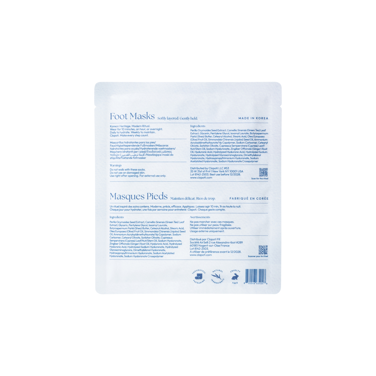 Clapoti - Hydrating Foot Masks