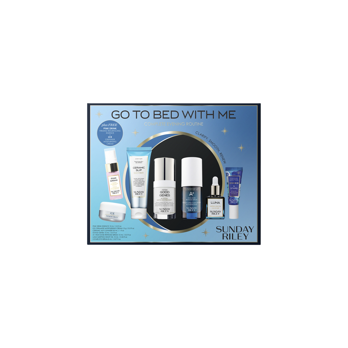 Sunday Riley - Go To Bed With Me Complete Evening Routine Kit 