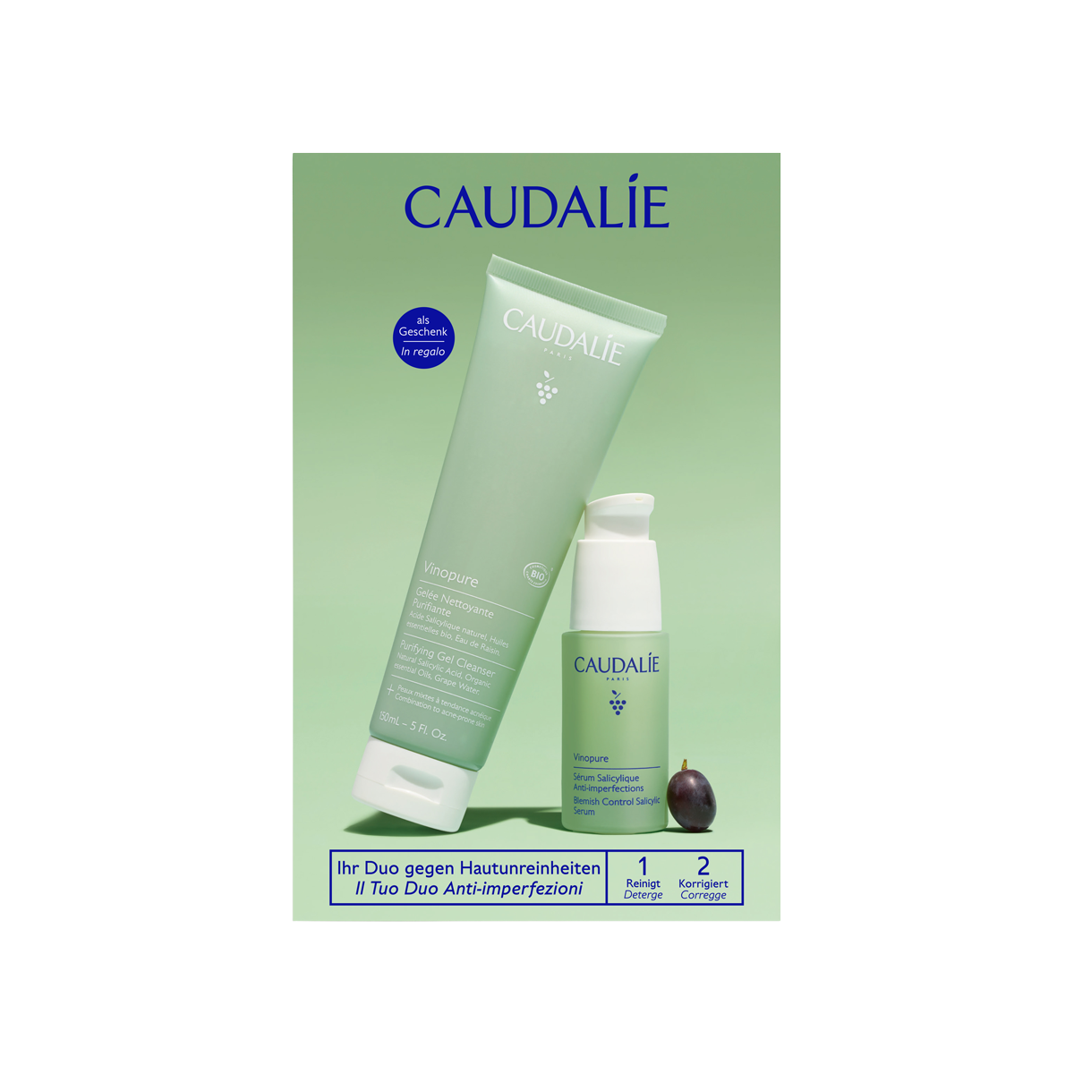 Caudalie - Vinopure Set Serum & Gel Cleanser
