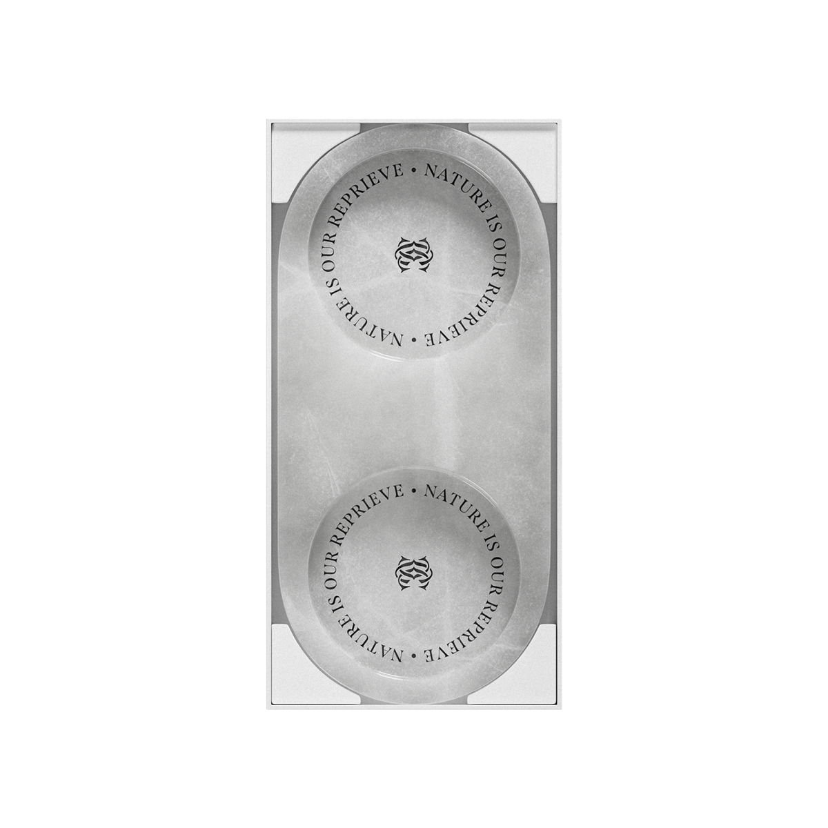 Commune - Double White Onyx Tray