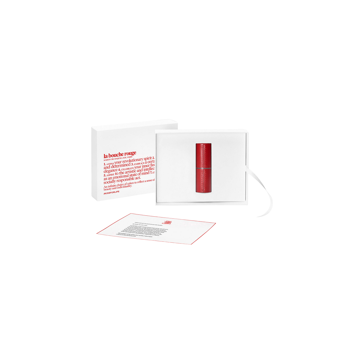 la bouche rouge, Paris - Refillable Red Leather Lipstick Case