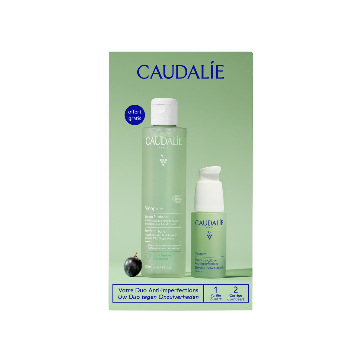 Caudalie - Vinopure Set Serum & Toner