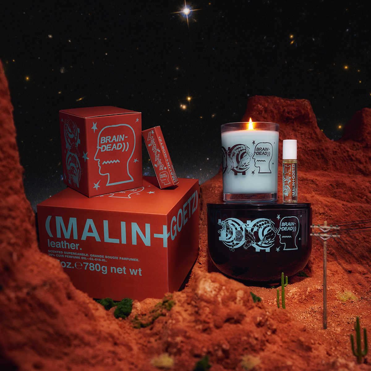 MALIN+GOETZ - M+G X Brain Dead Leather Scented Candle