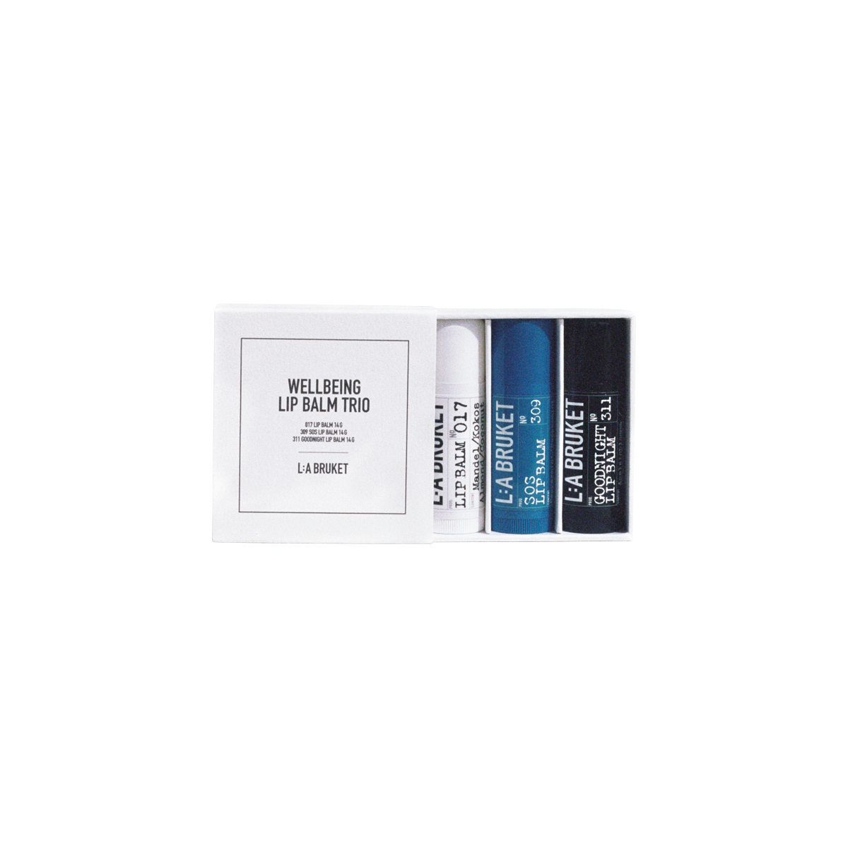 L:a Bruket - 325 Wellbeing Lip Balms Trio