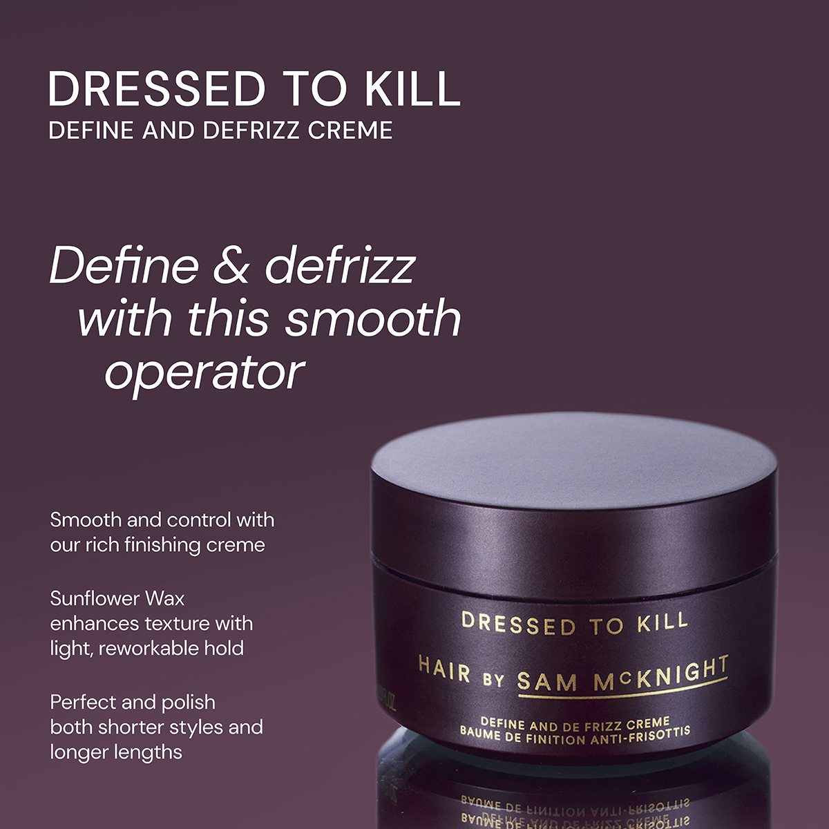 Hair by Sam McKnight - Dressed to Kill Define and Defrizz Creme