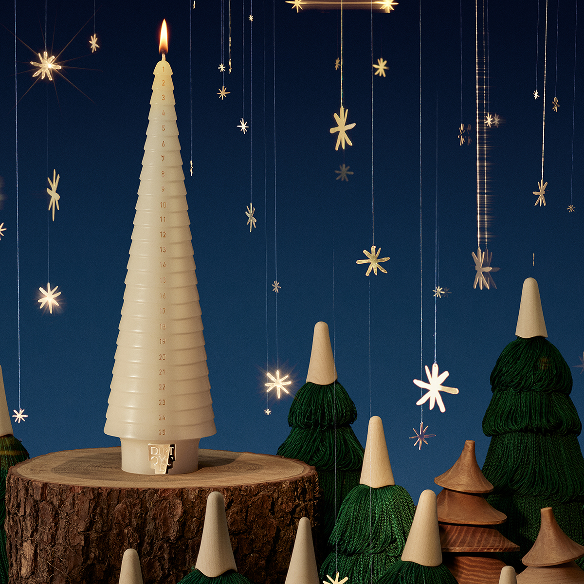 Diptyque - Sapin Scented Advent Taper Candle L. Edition