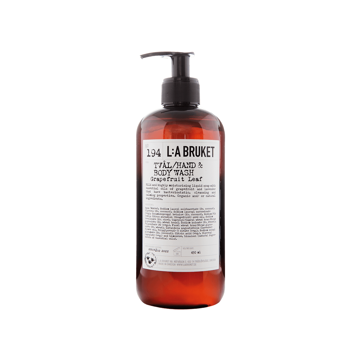 194 Hand & Body Wash Grapefruit Leaf