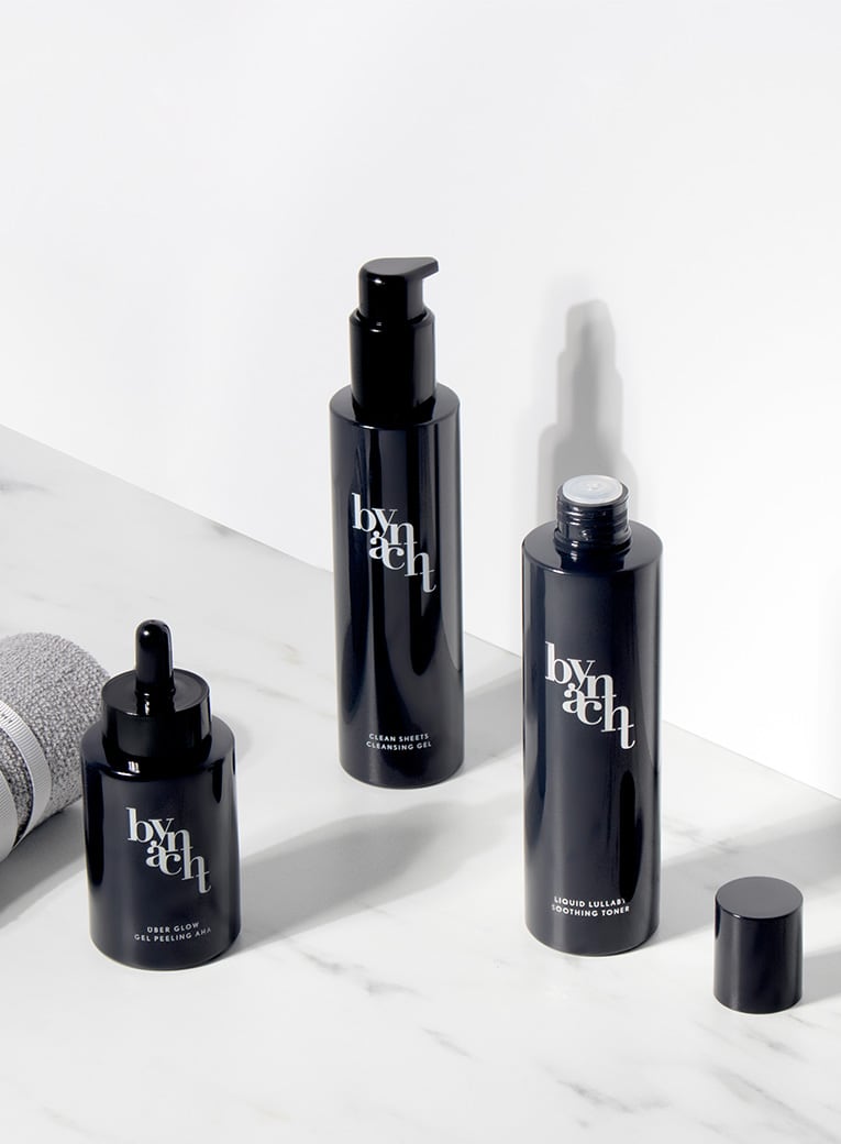 Bynacht-Clean Sheets Cleansing Gel-Liquid Lullaby Soothing Toner-Über Glow Gel Peeling AHA